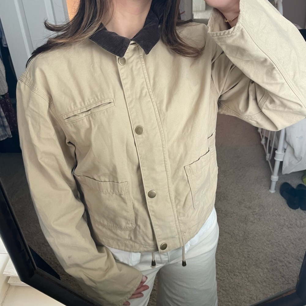 Light Canvas Workwear Spring Chore Jacket